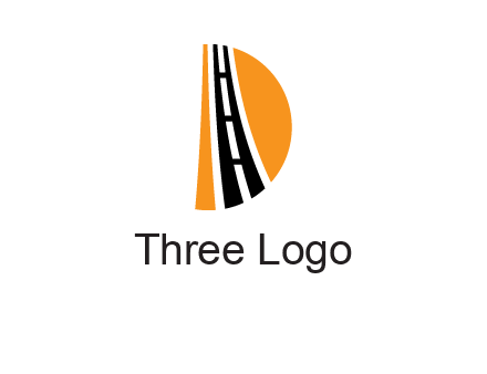 road inside the letter d logo