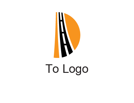 road inside the letter d logo