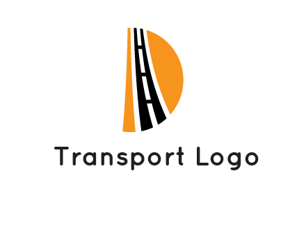 road inside the letter d logo