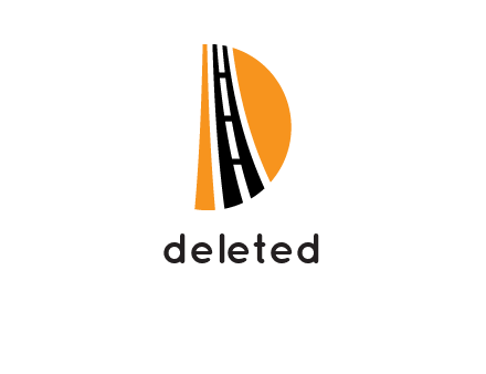 road inside the letter d logo