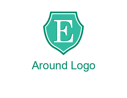 letter e inside the shield logo