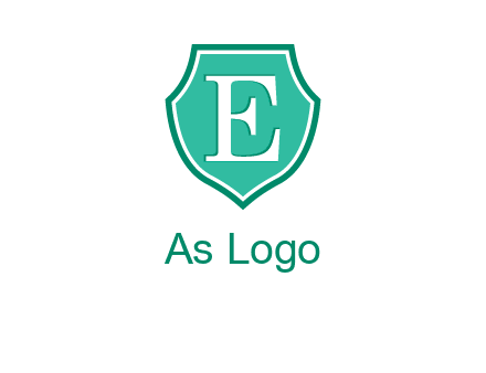 letter e inside the shield logo