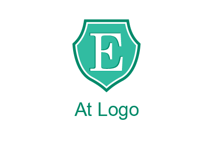 letter e inside the shield logo