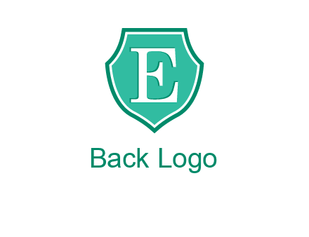 letter e inside the shield logo