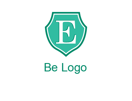 letter e inside the shield logo