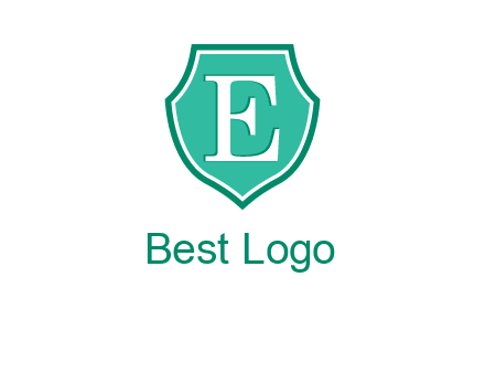 letter e inside the shield logo