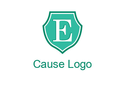 letter e inside the shield logo
