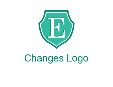 letter e inside the shield logo