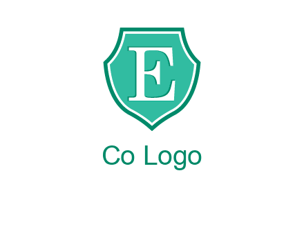 letter e inside the shield logo