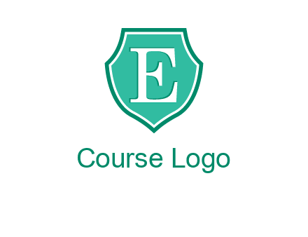 letter e inside the shield logo