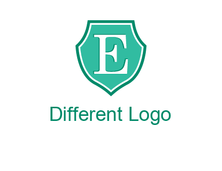 letter e inside the shield logo