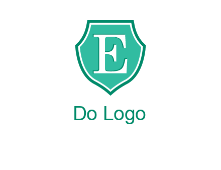 letter e inside the shield logo