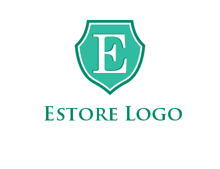letter e inside the shield logo