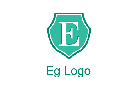 letter e inside the shield logo