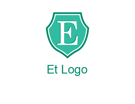 letter e inside the shield logo