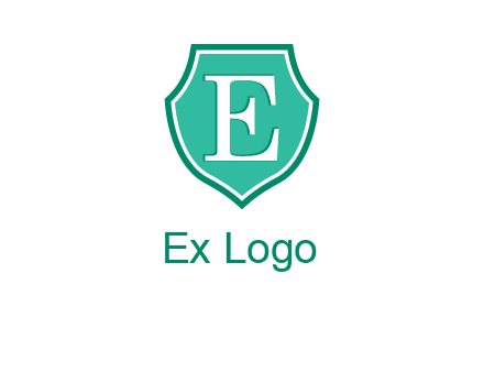letter e inside the shield logo
