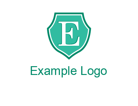 letter e inside the shield logo