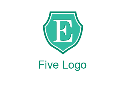 letter e inside the shield logo