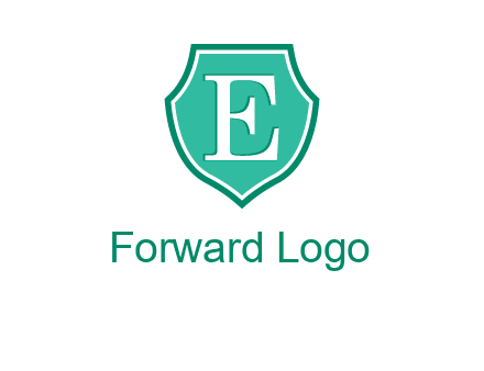 letter e inside the shield logo