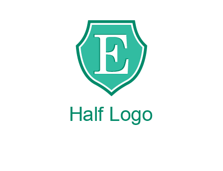 letter e inside the shield logo