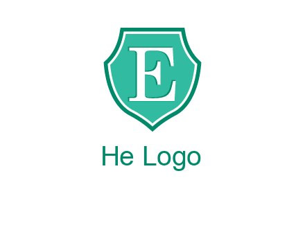 letter e inside the shield logo