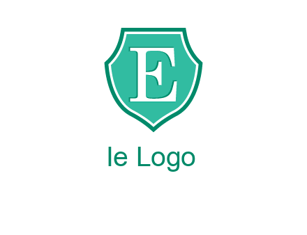 letter e inside the shield logo