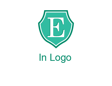 letter e inside the shield logo