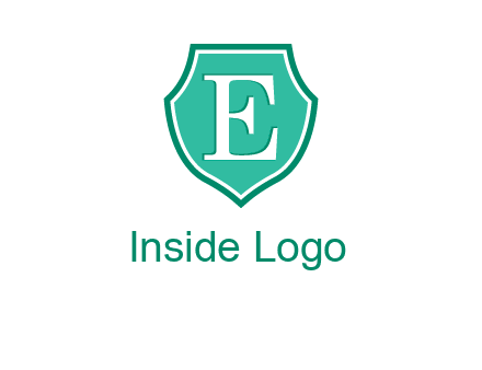 letter e inside the shield logo