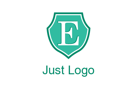letter e inside the shield logo