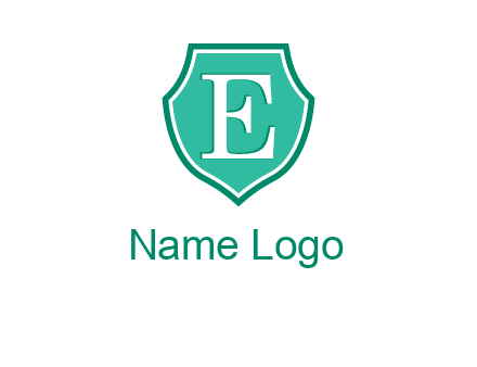letter e inside the shield logo