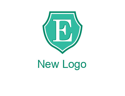 letter e inside the shield logo