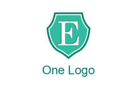 letter e inside the shield logo