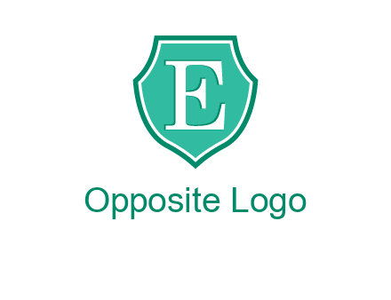 letter e inside the shield logo