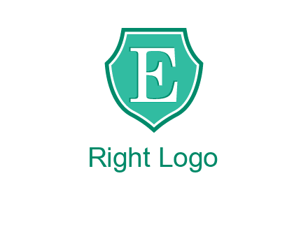 letter e inside the shield logo