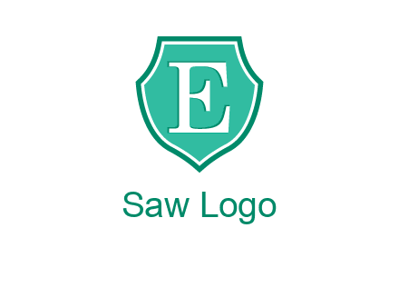 letter e inside the shield logo