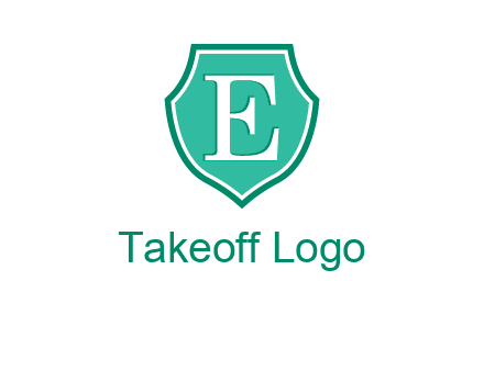 letter e inside the shield logo