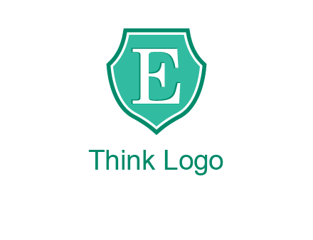 letter e inside the shield logo