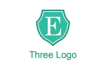 letter e inside the shield logo