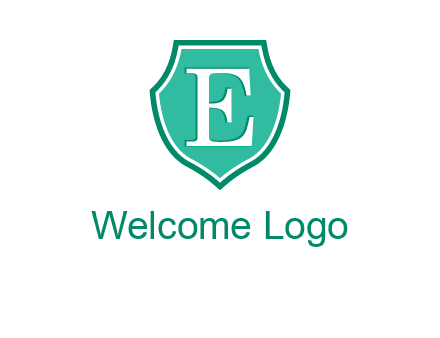 letter e inside the shield logo
