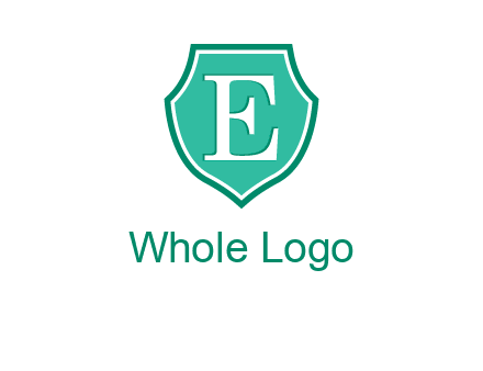 letter e inside the shield logo