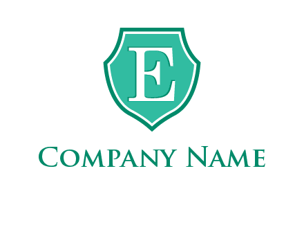 letter e inside the shield logo