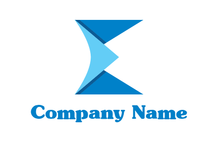 letter e forming envelope logo