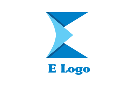 letter e forming envelope logo