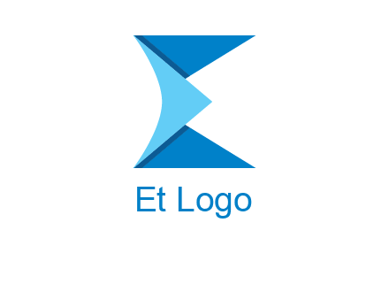 letter e forming envelope logo