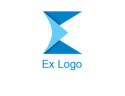 letter e forming envelope logo