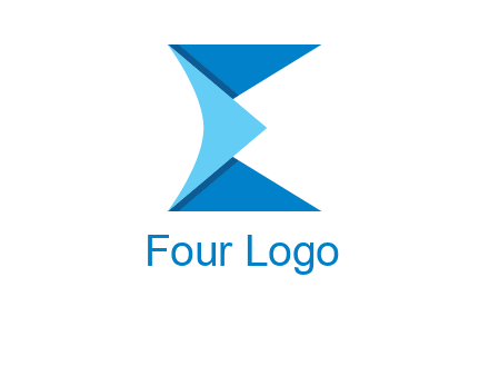 letter e forming envelope logo
