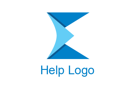 letter e forming envelope logo