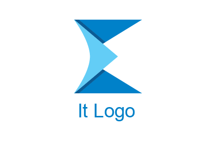letter e forming envelope logo