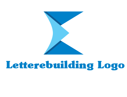 letter e forming envelope logo