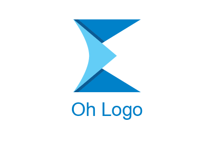 letter e forming envelope logo